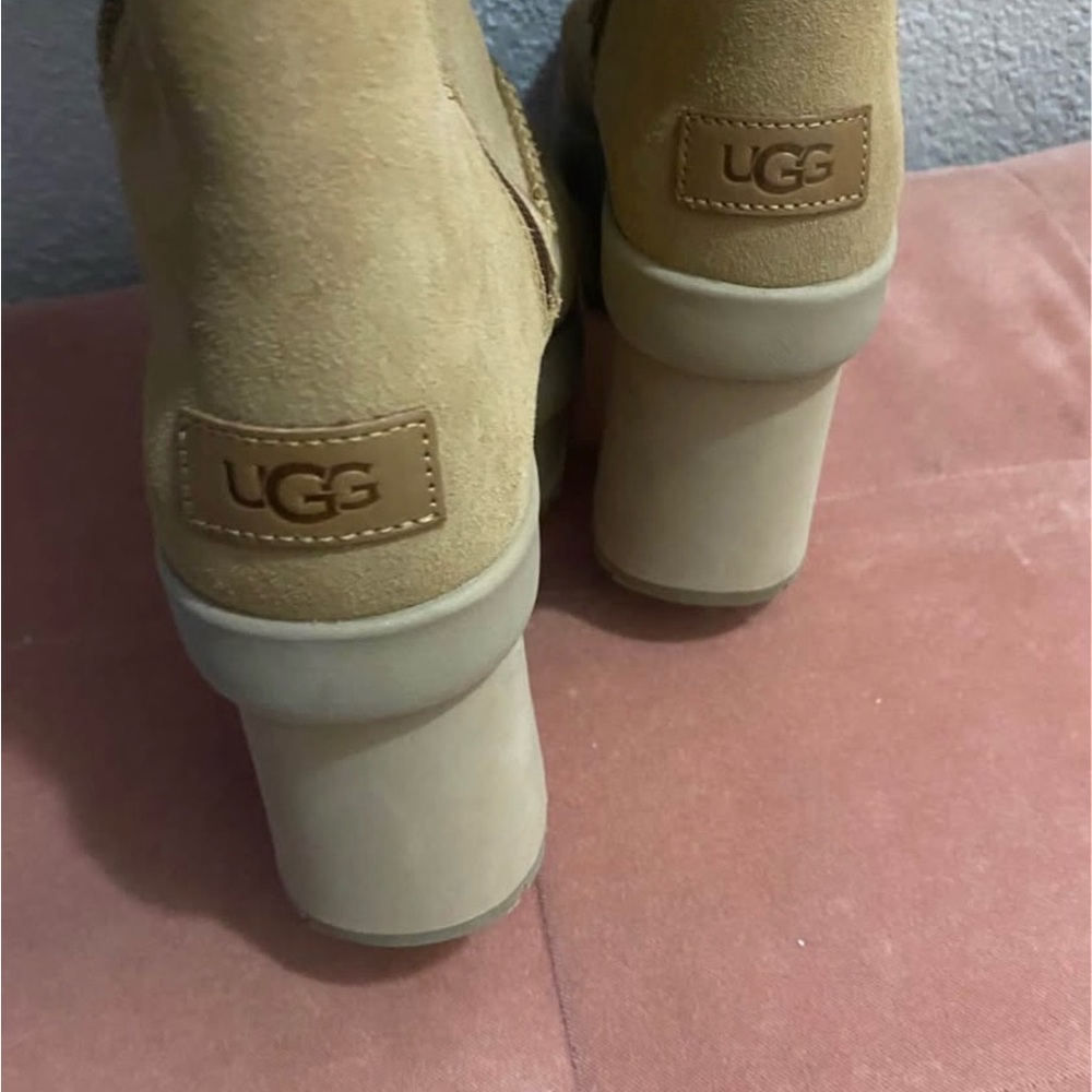 UGG Women's Beige Heeled Boots